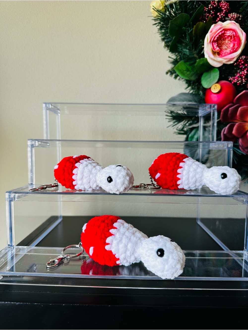 Crochet Amigurumi Turtle Keychains Lot of 3 Stocking Stuffers Party Favors